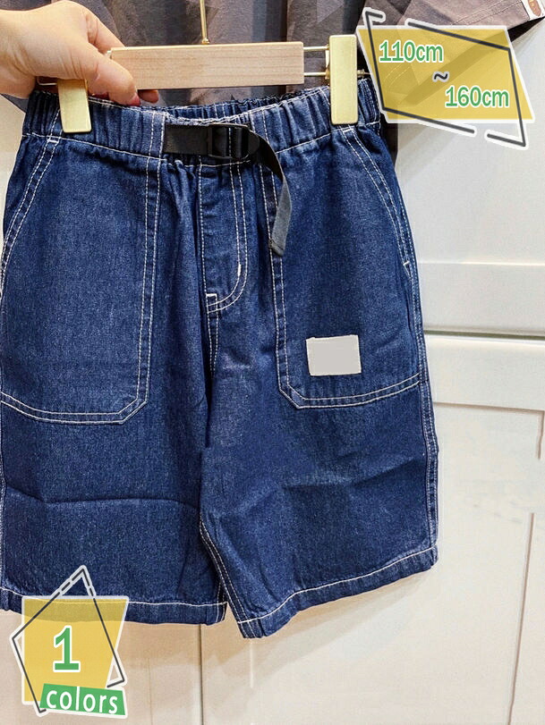 ハーフパンツ キッズ ストレッチ 半ズボン ショートパンツ ジュニア キッズ 男の子 デニム ジーパン ジーンズ 子供服 短パン ウエストゴム RaogtCYU