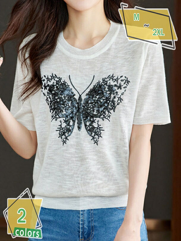 Tシャツ サマーニット レディース トップス 半袖 ラウンドネック ニットソー シンプル エレガント 大人 かわいい キレイメ 女子服 プルオーバー 都会的 優美 サマー オフィス きれいめ ストレッチ 着回し力 着痩せ デート RaogtCYU