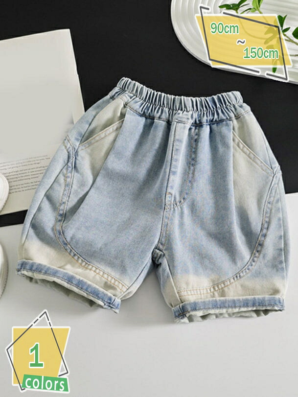 1000円OFFクーポン ハーフパンツ デニム キッズ ジュニア ショーツ ストレッチ ショートパンツ 半ズボン デニム ジーパン 男の子 子ども服 RaogtCYU