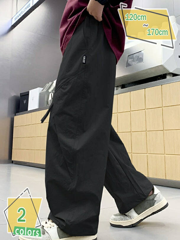 男の子 カーゴパンツ 薄手 ロングパンツ 子供 夏 速乾 長ズボン ゆったり キッズ ボーイズ ロング丈 ボトムス ズボン ウエストゴム RaogtCYU
