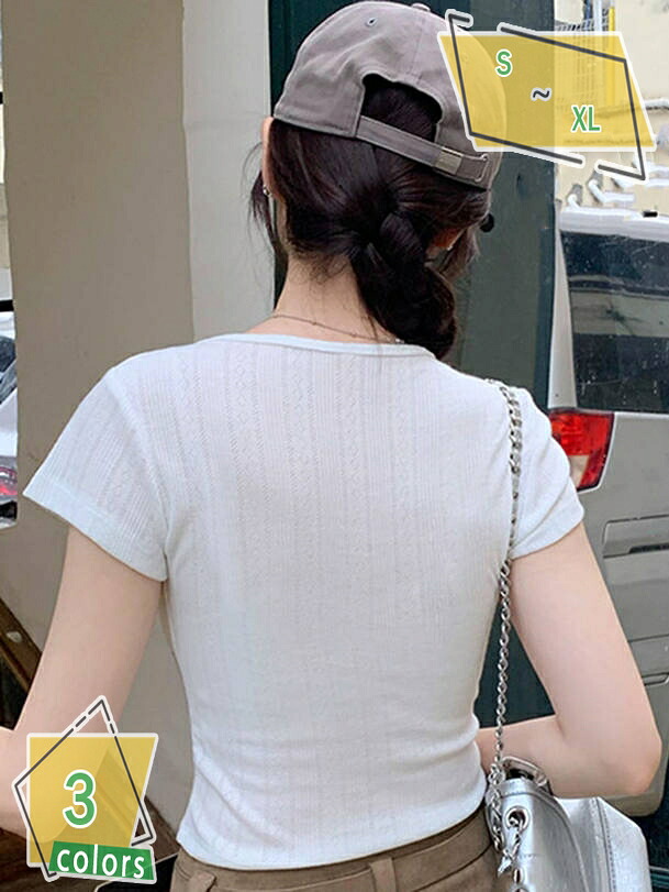 500円OFFクーポン Tシャツ レディース 半袖 トップス 無地 カットソー クルーネック ラウンドカット きれいめ シンプル 薄手 おしゃれ フィット 通勤 大人 キレイ目 着回し ベーシック 仕事着 ナチュラル 半袖ｔシャツ 可愛い 韓国 夏 RaogtCYU