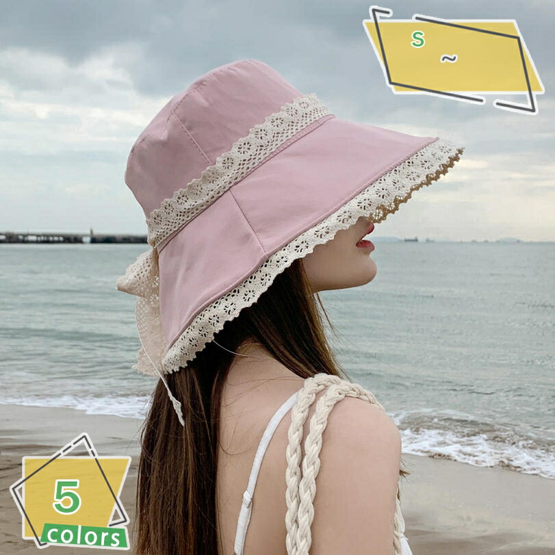 UVカット帽子 サファリハット サンバイザー レディースハット つば広 リボン付き 小顔効果 日除け 折り畳める 通気性 紫外線対策 熱中症予防 携帯便利 アウトドア 春 夏 春夏 秋 保育士 自転車用 小顔効果抜群 女優帽 RaogtCYU