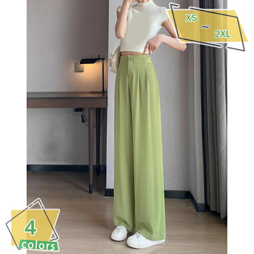 スラックス レディース ハイウエスト ロングパンツ ワイドパンツ 女性 ストレートカジュアル ゆったり 無地 動きやすい ミセスファッション 接触冷感 楽チン 美脚 合わせやすい 薄手 おしゃれ 通勤 OL RaogtCYU