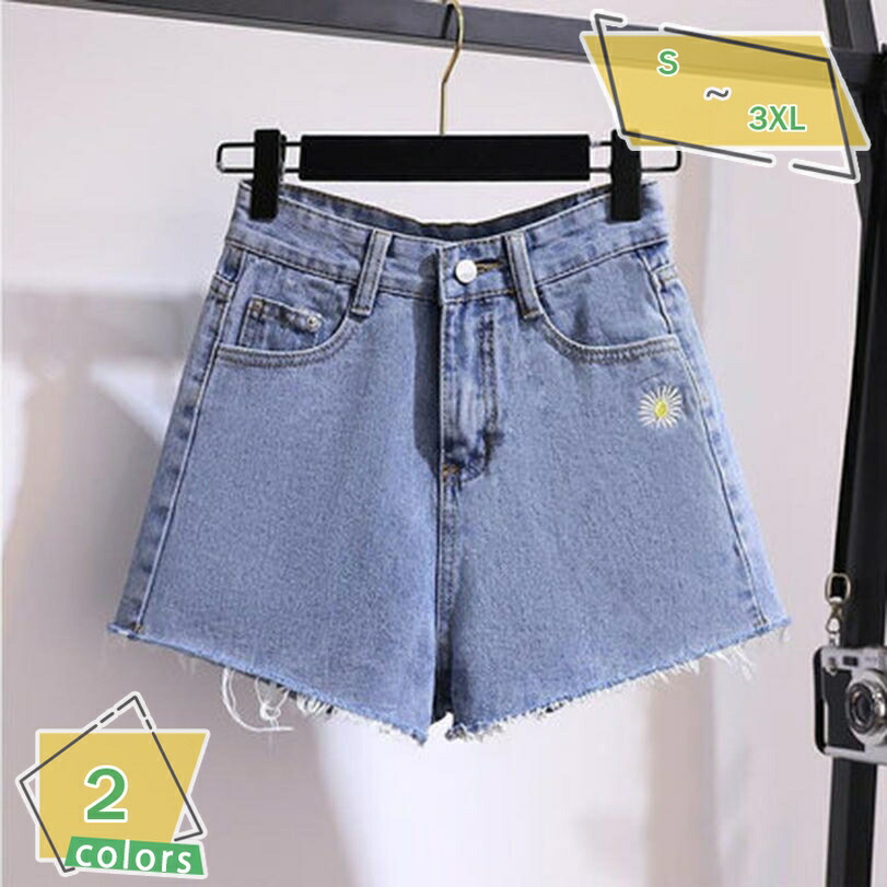 ショートパンツ レディース 短パン デニム ハイウエスト ジーンズ ゆったり ハイウェスト 美脚 オシャレ 可愛い 夏 ファッション デニム短パン 脚長 シルエット 着回し リゾート 女子会 大きいサイズ RaogtCYU