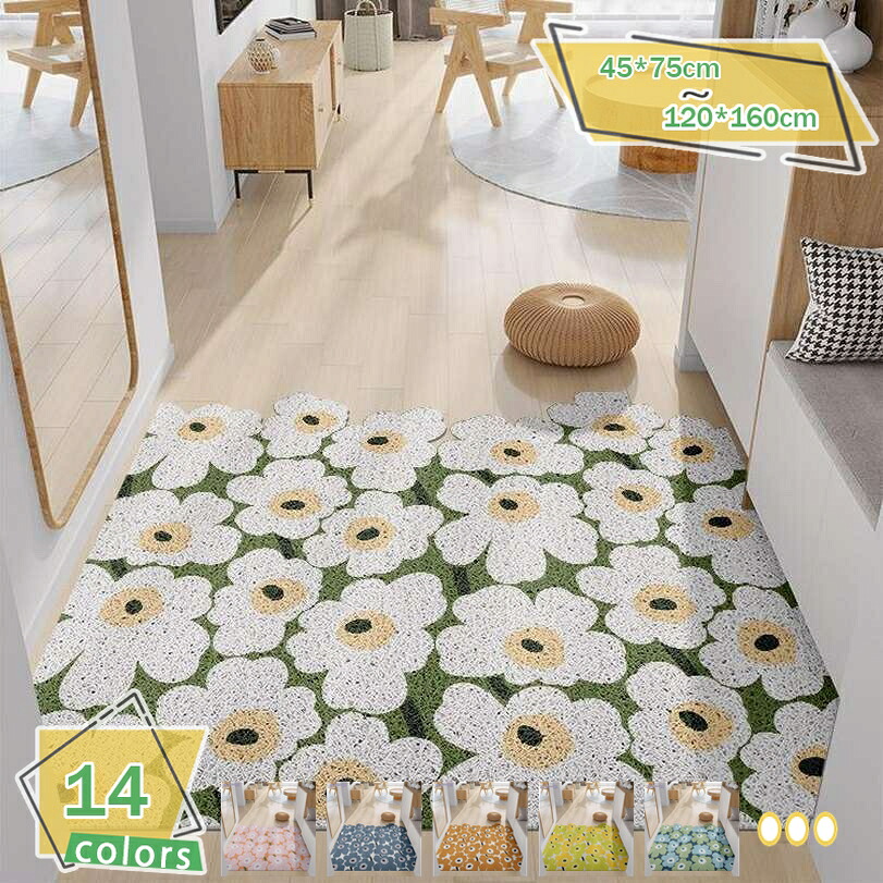 500円OFFクーポン 玄関マット 屋外 かわいい 泥落とし おしゃれ 洗える 薄型 汚れ防止 大判 西海岸 エントランスマット 屋内 玄関 ドアマット 屋外用 ベランダ 勝手口 マンション 新生活 インテリア Welcome 風水 梅雨 雨の日 RaogtCYU
