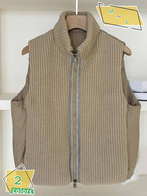 厚手 ダウンベスト レディース ダウン ジャケット コート ブルゾン アウター 袖なし 冬服 ゆったり 暖かい 防寒 RaogtCYU