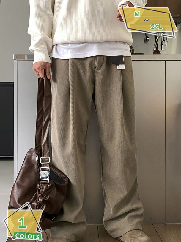 2000円OFFクーポン パンツ メンズ コーデュロイ ズボン ワイドパンツ 秋 冬 ロング ズボン ビッグシルエット 無地 カジュアル おしゃれ ゆったり 大きいサイズ RaogtCYU 22,342円