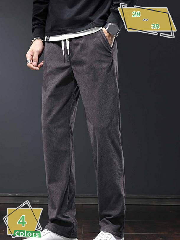 ボトムス パンツ ストレッチ コーデュロイパンツ メンズ コーデュロイ チノパン ズボン ストレッチ ウエストゴム仕様 履きやすい きれいめ カジュアル RaogtCYU