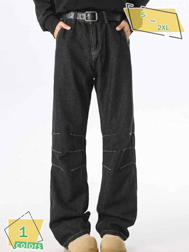 1000円OFFクーポン デニム ジーンズ メンズ 春秋 黒 ジーパン Gパン パンツ 細身 無地 フレアパンツ ブーツカット フレアデニム ヒップホップ ファッション ストリート系 RaogtCYU｜サイバーショップ01