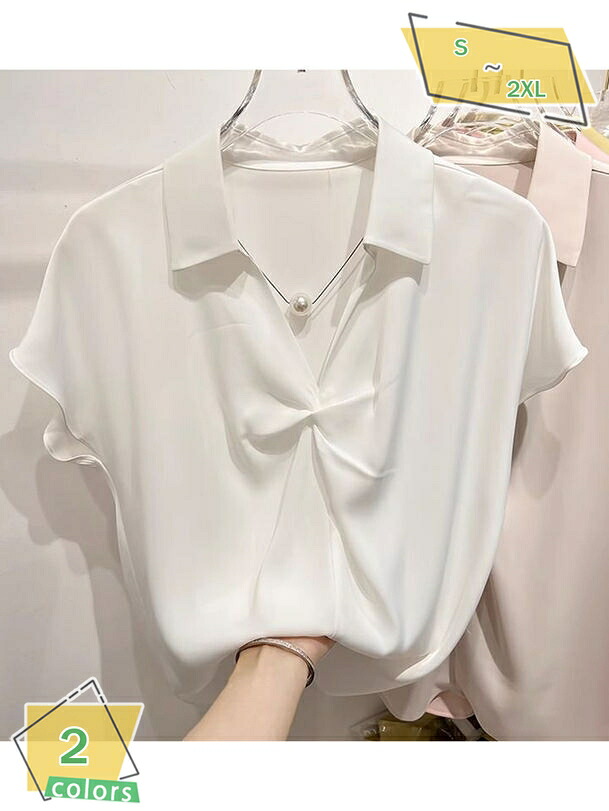 ブラウス シャツ レディース トップス シフォン Vネック 半袖 フォーマル シンプル 無地 通勤 OL カジュアル オフィス tシャツ 落ち感 魅力 お洒落 プルオーバー 無地 エレガント 謝恩会 発表会 パーティー デート お出掛け ブラウス RaogtCYU