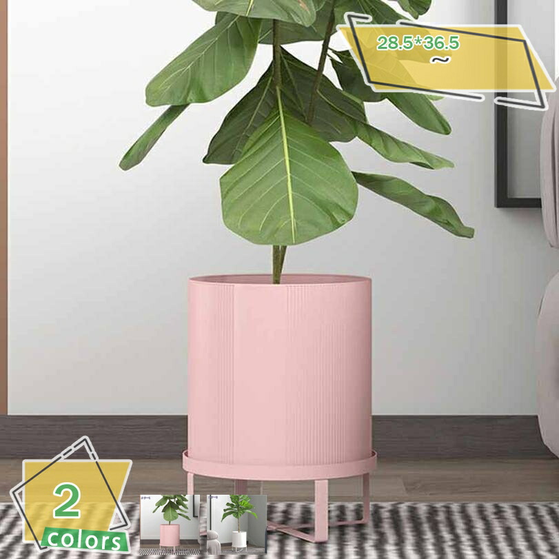 1000円OFFクーポン アイアンプランター ウィズブラックスタンド 鉢カバー 鉢 植木鉢 スタンド タンド 室内 プランター 植物 観葉植物 鉢ポット 黒 ブラック スタイリッシュ クール シンプル おしゃれ 鉢カバースタンド 黒スタンド ポットスタンド RaogtCYU|サイバーショップ01