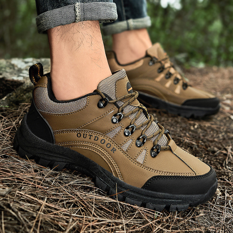 トレッキングシューズ メンズ ハイキングシューズ ハイカット 登山靴 アウトドア キャンプシューズ 防水 滑り止め 耐磨耗 カジュアル 遠足 ハイキング 衝突防止レザー 履きやすい 疲れにくい 厚底 スニーカー 男女兼用 運動靴  RaogtCYU