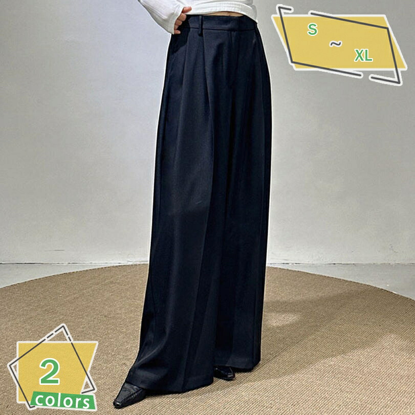 2000円OFFクーポン ワイドパンツ レディース ハイウエスト タック ワイドスラックス 綺麗め ガウチョパンツ サロペット リラックス パンツ おしゃれ スラックス フレアパンツ カジュアル ワイド 肌触り滑らか RaogtCYU｜サイバーショップ01