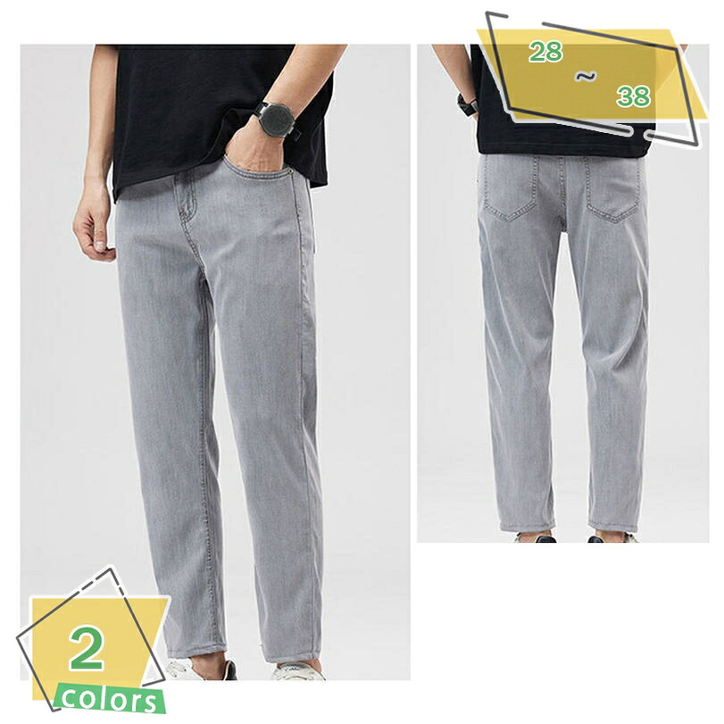 1000円OFFクーポン クロップド デニムパンツ 軽量 メンズ ジーンズ ジーパン デニムパンツ アンクルパンツ 九分丈 デニム クロップドパンツ RaogtCYU|サイバーショップ01