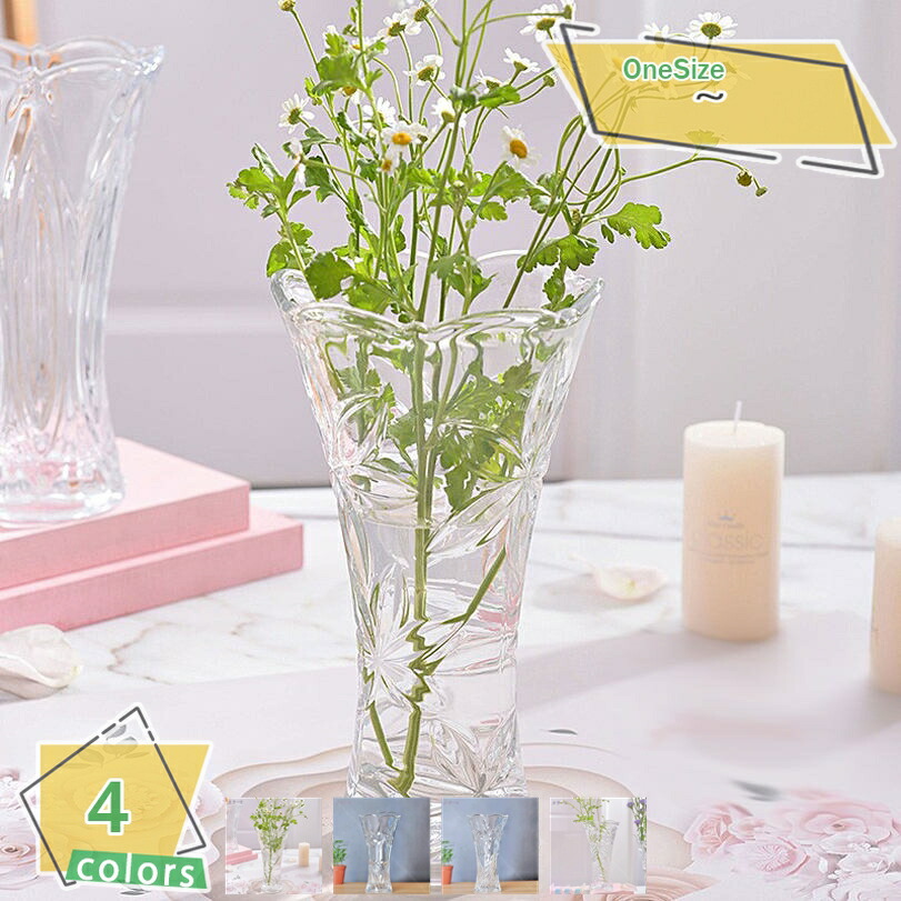 500円OFFクーポン 花瓶 花びん おしゃれ がびん ガラス花器 花活け フラワーベース ガラス 大 北欧風 ガラスベース ガーデニング 生け花 造花 花束 一輪挿し 硝子花器 インテリア飾り 置物 家飾り 玄関 書斎 部屋 窓辺 パーティー 装飾品 RaogtCYU