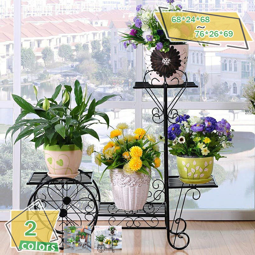 500円OFFクーポン フラワースタンド ガーデンラック 園芸ラック タンド 花棚 盆栽スタンド 植物スタンド 植物棚飾り台 花台 玄関 飾り 収納ラック 花置き棚 シンプル おしゃれ アイアン 鉢植え RaogtCYU