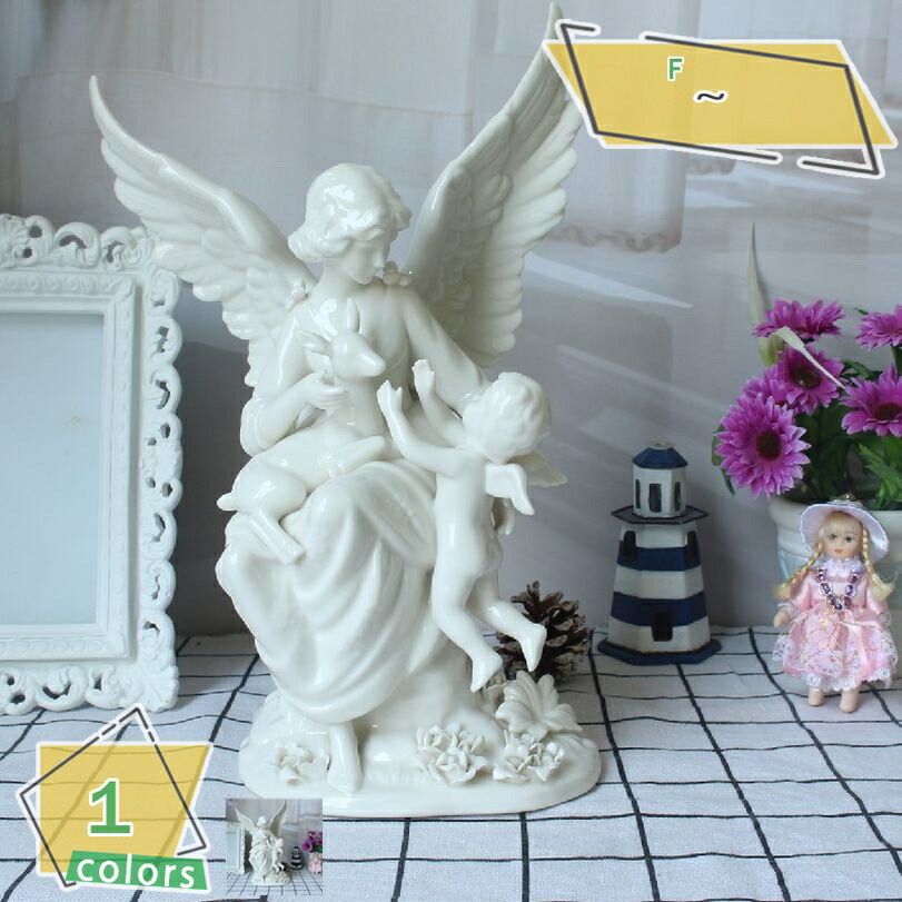卓上 デスク 陶器 室内 玄関 置物 インテリア おしゃれ 天使 工芸品 装飾 卓上用飾り 部屋 オフィスに対応 オブジェ アート 飾り 本棚 記念ギフト かわいい オーナメント 癒しグッズ エンジェル グッズ RaogtCYU