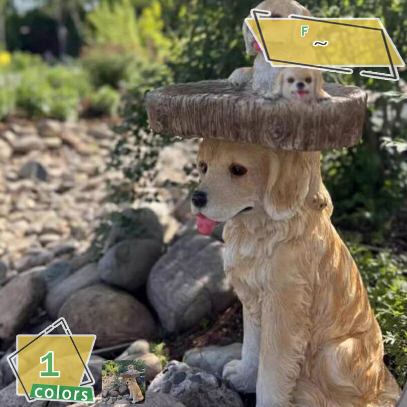 1000円OFFクーポン ガーデンオーナメント 置物 犬 ガーデニング雑貨 オブジェ 可愛い ガーデン 大きい 動物 アニマル 飾り 防水 耐久 プレゼント ギフト アウトドア 庭 部屋 屋外 玄関 出窓 階段 インテリア ガーデンオブジェ RaogtCYU|サイバーショップ01