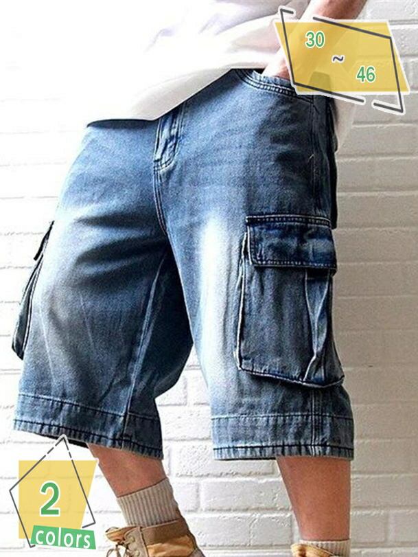 1000円OFFクーポン ハーフパンツ カーゴパンツ 大きいサイズ メンズ デニム ジーパン ショーツ 短パン ショート丈 七分丈 RaogtCYU