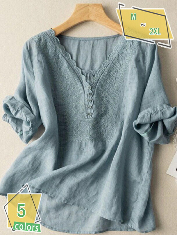 Tシャツ レディース 半袖 かわいい 女子 ブラウス ゆったり トップス 学生 快適 軽い 柔らかい エレガント 中華風 カジュアル シンプル オシャレ お出かけ 春 夏 クラシカル カットソー 着回し ビッグシルエット ファッション RaogtCYU