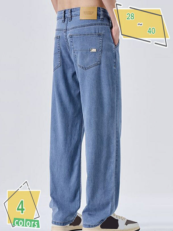 1000円OFFクーポン デニム バギーパンツ メンズ ワイドパンツ デニム 涼しいパンツ デニムパンツ ロングパンツ ジーンズ ジーパン 春夏 RaogtCYU