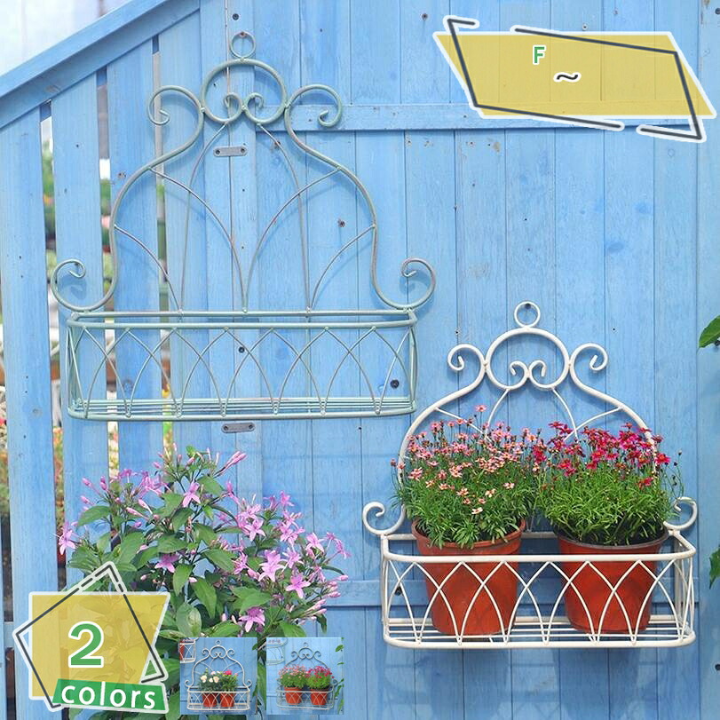 植木鉢 植物ハンガー 屋内植物の吊り下げ用 アイアンフラワースタンドポット デッキレールプランター上の壁掛けフラワーブラケット 2個セット ガーデニング 鉄壁掛けフラワーポットラックバルコニー RaogtCYU