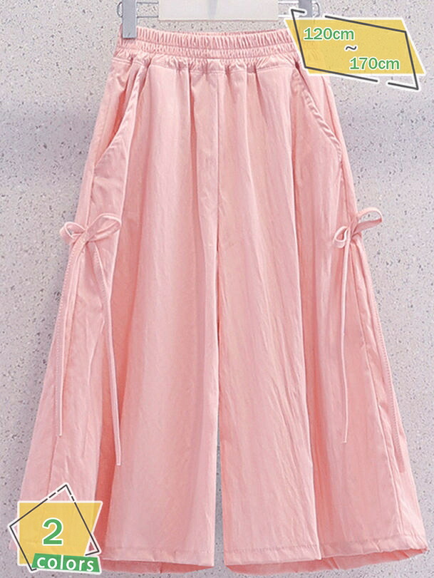 500円OFFクーポン ワイドパンツ 女の子 スカンツ スカーチョ キッズ ガウチョ パンツ 子供服 ジュニア ガールズ 通学 旅行 RaogtCYU