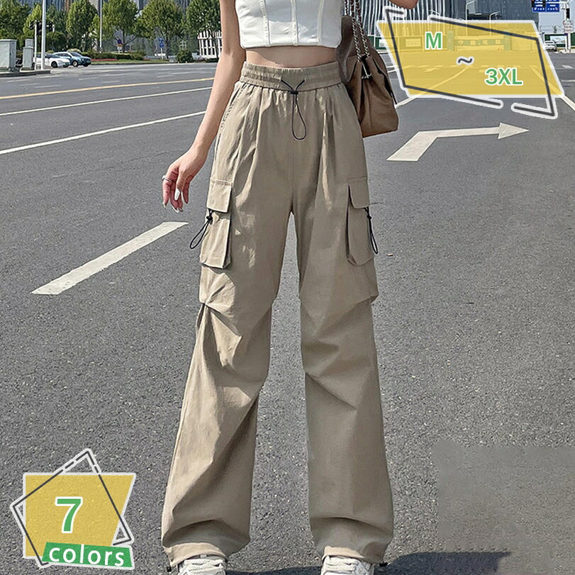 1000円OFFクーポン カーゴパンツ レディース ジョガーパンツ 長ズボン ボトム かっこいい ダンス ヒップホップ ストリート オールシーズン 韓国ファッション トレンド 韓国 服 ミリタリーパンツ ゆったり 黒 大きいサイズ ポケット パンツ RaogtCYU｜サイバーショップ01