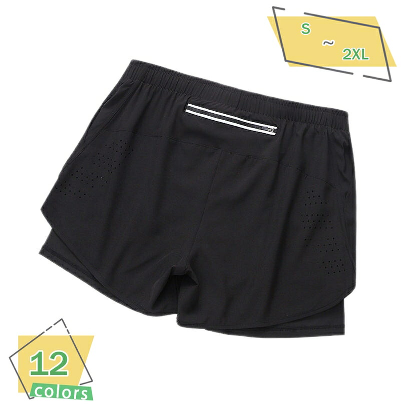 1000円OFFクーポン メンズ スポーツウエア インナー付き ショート パンツ ハーフ パンツ ルームウェア ランニング ウェア トレーニング カジュアル ショーツ 短パン 男性 内側ポケット 筋トレ ランニング 2層式 速乾性 RaogtCYU