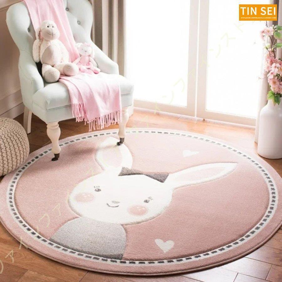 円形 ベビー カーペット キッズ 子供部屋 プレイマット 保育園 インテリア キッズマット ふわふわ 厚手 じゅうたん キッズエリア 遊びマット 丸型 かわいい|エキスキストア