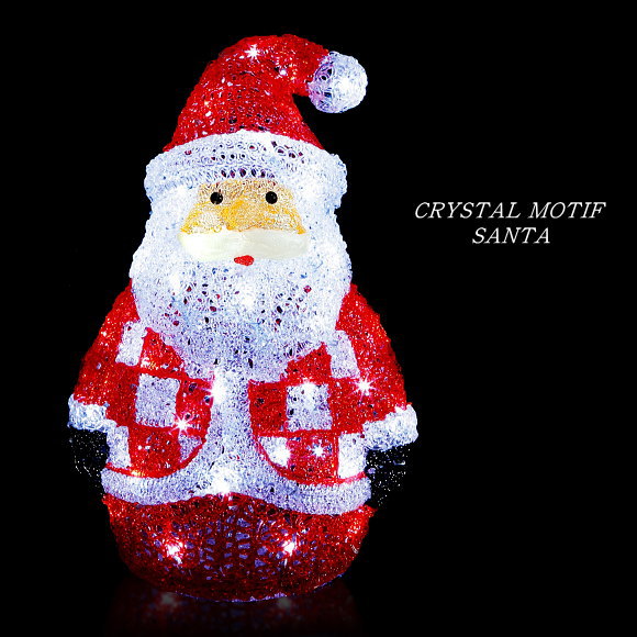 楽天市場】LEDクリスタルモチーフライト エントツサンタ WG23317