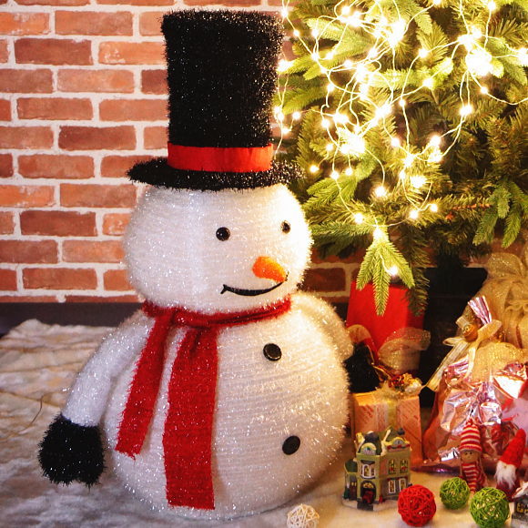 フォールディングデコレーション サンタ スノーマン 室内仕様 常灯 飾り 店舗ディスプレイ ガーデニングと雑貨の菜園ライフ クリスマス 組み立て 設置 お片付けが超簡単 パーティー イベント用品 クリスマスイルミ 8721 22 飾り サンタクロース