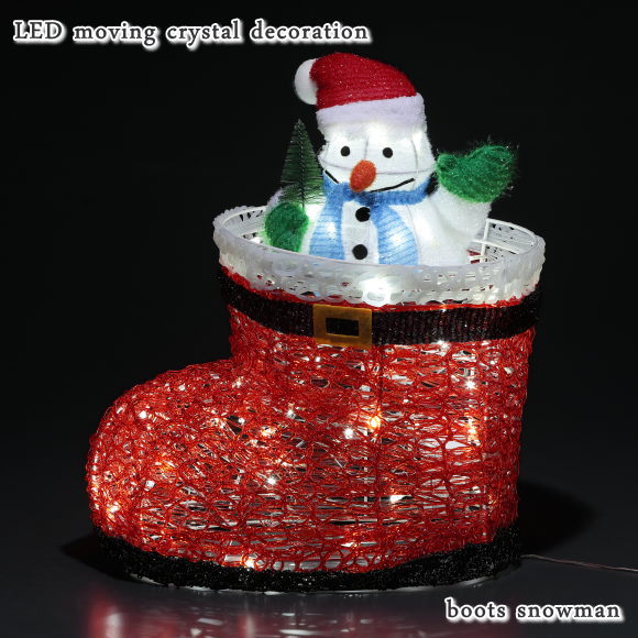 楽天市場】LEDムービングクリスタル ブーツスノーマン WG-24312SNLED