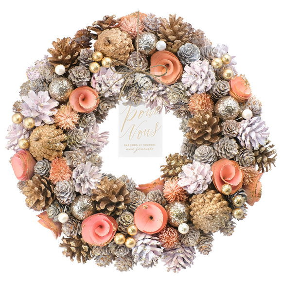 楽天市場】クリスマスリース ナチュラルデコレーションリース(ハート型