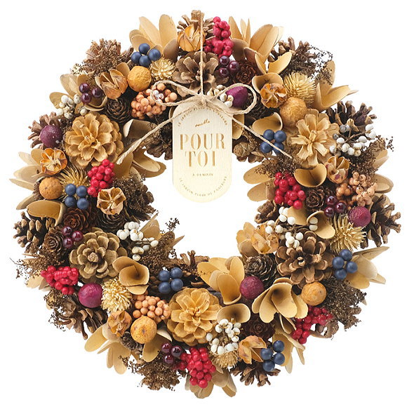 ナチュラルリース 楽天市場】ナチュラルリース オータムフレーク 34cm Lサイズ 686A 秋