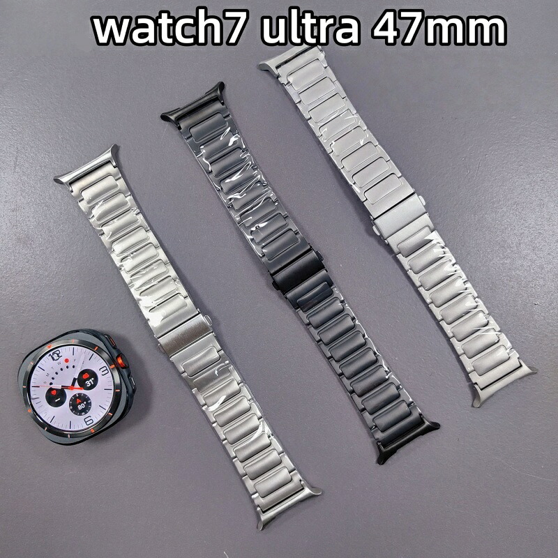 【10%OFFクーポン配布中】送料無料Samsung Galaxy Watch Ultra 47mm チタン合金 バンド 交換用 バンド プレゼント レザー メンズ galaxy watch 7 Ultra チタン合金 バンド galaxy watch 7 Ultra の改造 オールインワンバンド