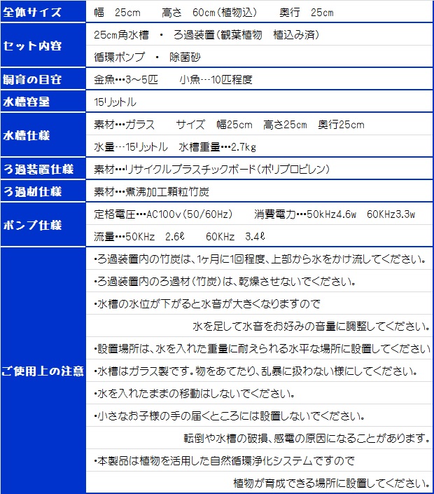 Tvで紹介されました せせらぎビオトープ 水替え不要 基本水槽セット 25cm 水槽用 15l 照明なし Nhk おはよう日本 まちかど情報室 アクアポニクス インテリア 金魚 メダカ 熱帯魚 観葉植物 癒やし 水音 西条庭園 送料無料 Deerfieldtwpportage Com