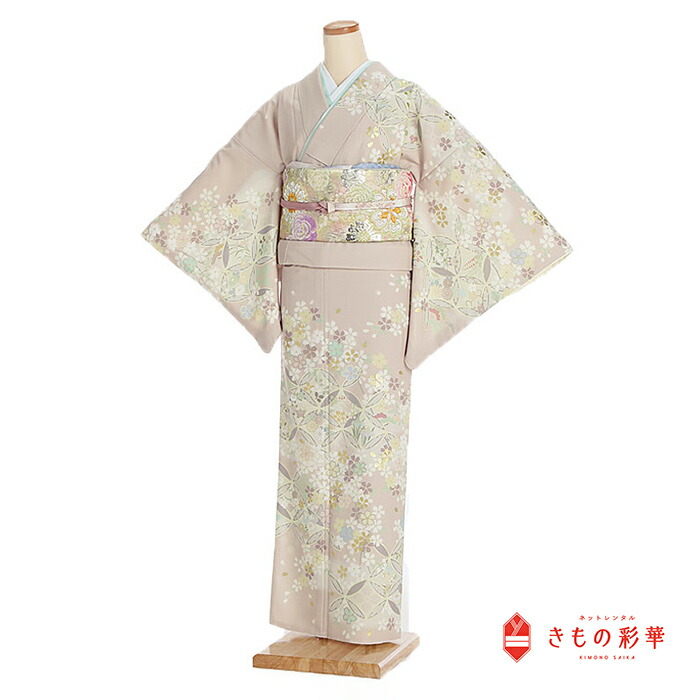 楽天市場】【レンタル】訪問着 付け下げ クリーム 桃山 辻が花 6011