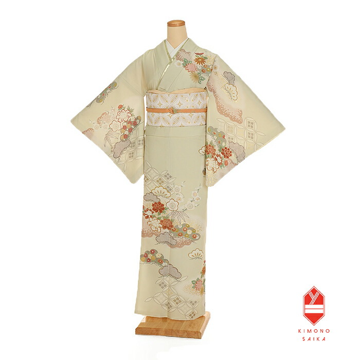 楽天市場】【レンタル】訪問着 6047 藤色 雪輪菊 菊 薄紫 紫