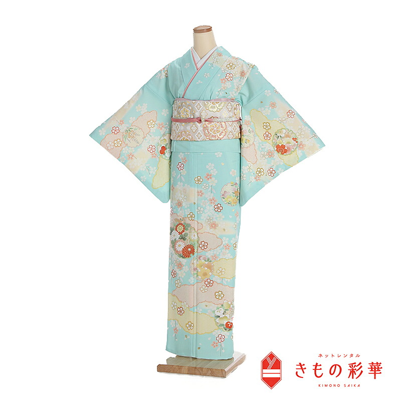 【レンタル】訪問着 付け下げ 水色 雪輪 桜 6005 ジャパンスタイル お宮参り 七五三 入学式 卒業式 結婚式 披露宴 列席 母親 送料無料 付下げ フルセット きもの 20代 30代 40代 50代 最新コーディネイト くすみカラー フォーマル 礼装 正統派 おしゃれ モダン 古典 7,560円