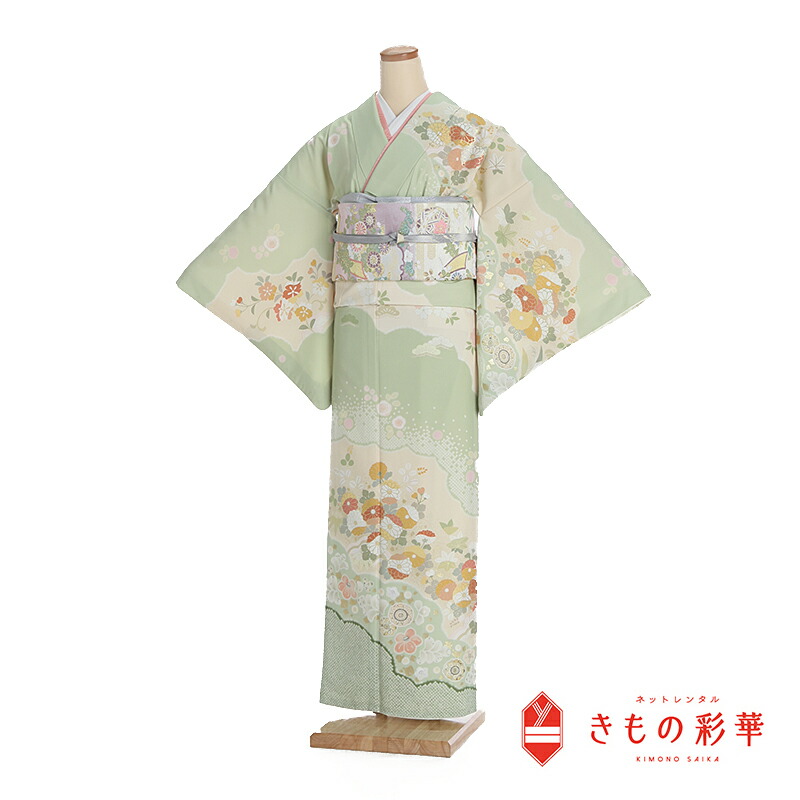 楽天市場】【レンタル】訪問着 付け下げ クリーム 桃山 辻が花 6011