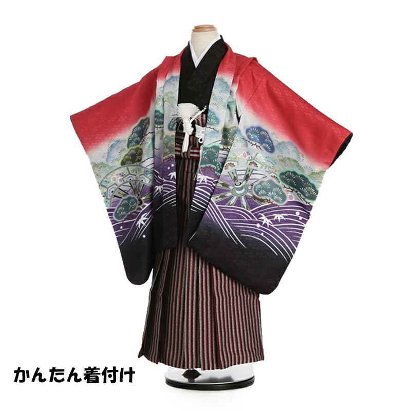 驚きの安さ 七五三 5歳男の子 着物レンタル 花うさぎ B8AO5030 フル