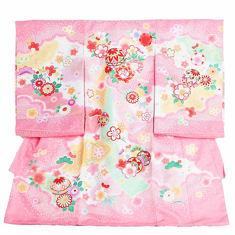 新発売の お買い物マラソン 最大2 000円offクーポン配布中 レンタル 産着 お宮参り 女の子 05 ピンク 四季の花と手まり 赤ちゃん 着物 産着レンタル 女児産着 初着 祝い着 驚きの値段 Novinarska Skola Org Rs