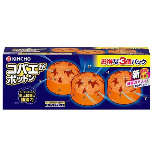 【送料込/12個セット】金鳥 コバエがポットン 置き型 ３個入 &times;１２箱｜エルショップ