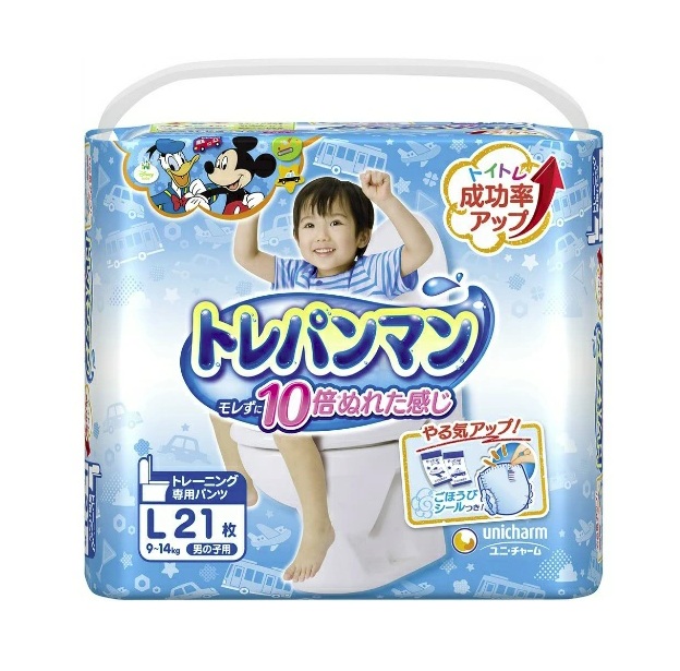 【送料込/6個セット】*トレパンマン 男の子用 Lサイズ (9～14kg) 21枚 ×6個