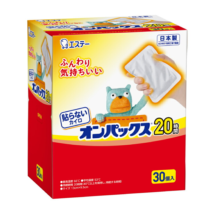 【送料込/8個セット】エステー 貼らないオンパックス 30個入 ×8箱