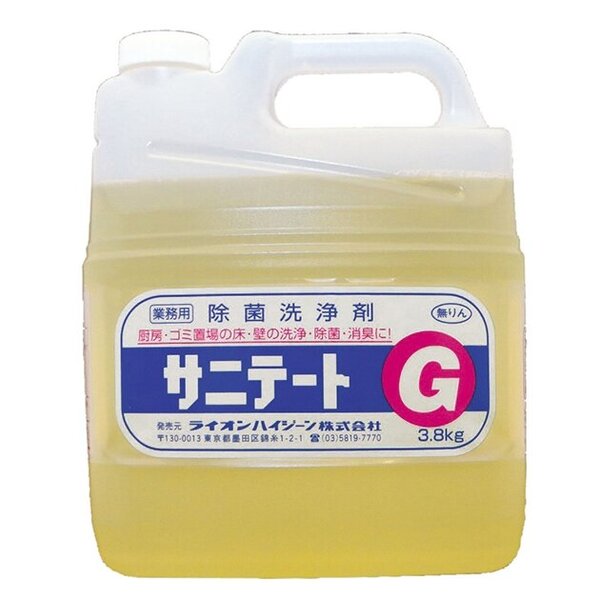 【送料込/2個セット】ライオン 業務用 サニテートG 4kg&times;2本 床・壁等の除菌消臭洗浄剤｜エルショップ