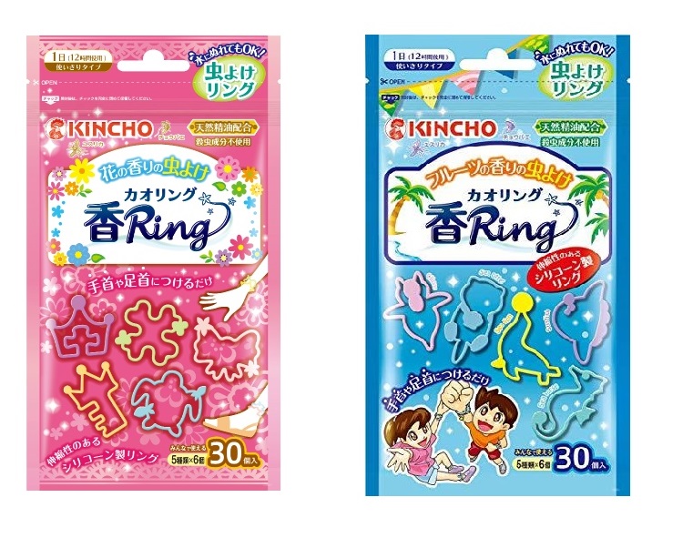 楽天市場】【送料無料】金鳥 虫よけ香リング ブルー フルーツの香り ＆ ピンク 花の香り(30個入) 各１０袋セット(計２０袋) : エルショップ