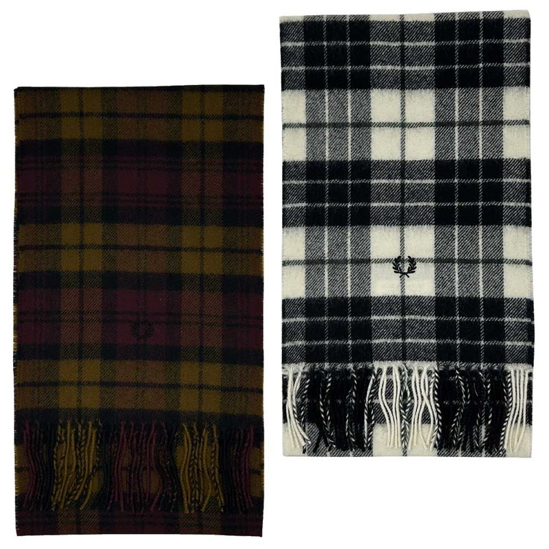 FRED PERRY えり巻き フレッドペリー LAMBSWOOL TARTAN SCARF C8137 2色