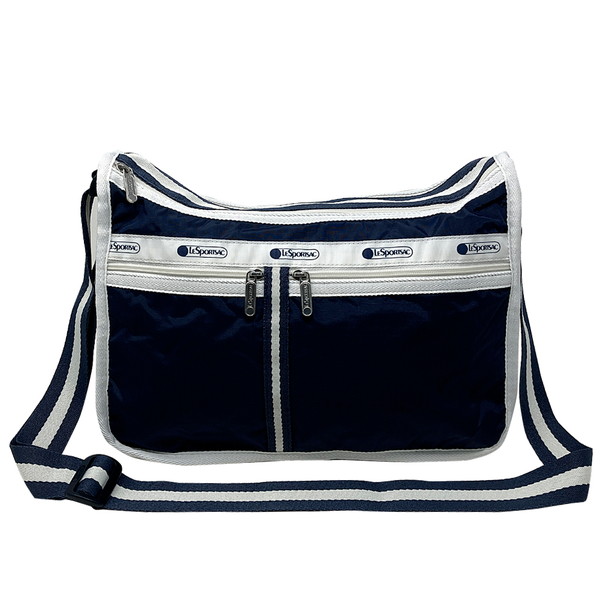 レスポートサック ショルダーバッグ 米国海軍 7507 レディース 曲がった掛け LESPORTSAC レスポ DELUXE EVERYDAY BAG 7507 C466 SPECTATOR DEEP BLUE スペクテイターディープブルー